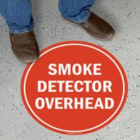 Smoke Detector Overhead Floor Sign