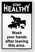 Stay Healthy Wash Your Hands Barn Safety Sign