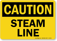 Steam Line OSHA Caution Sign
