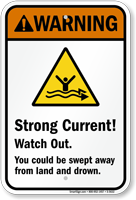 Strong Current! – Watch Out Sign
