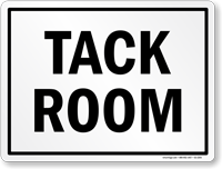 Tack Room Horse Safety Sign