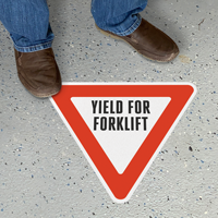 Triangular Yield for Forklift Sign