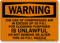 Do Not Remove Alter Nozzle Warning Sign