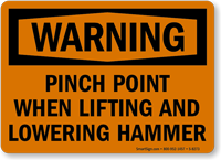 Warning Pinch Point Sign