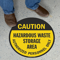 Caution Hazardous Waste Storage Area