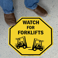 Watch For Forklifts SlipSafe Floor Sign