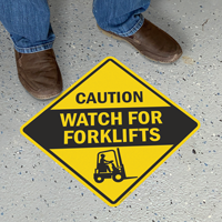 Caution - Watch for Forklifts with Clipart