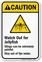 Watch Out for Jellyfish Sign