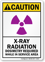 X-Ray Radiation Dosimeters Required Sign