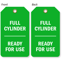 Full Cylinder Ready For Use Status Tag