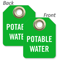 Potable Water Mini Valve Tag
