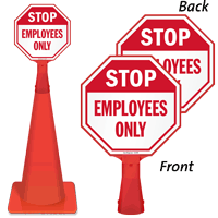 STOP: Employees only sign