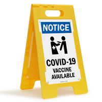 Notice COVID 19 Vaccine Available Vaccine Safety Sign
