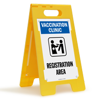 Vaccination Clinic Registration Area Sign