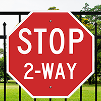 Stop 2-Way 24 in. x 24 in. Reflective Aluminum Signs