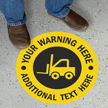 Custom Warning Circular SlipSafe™ Floor Sign