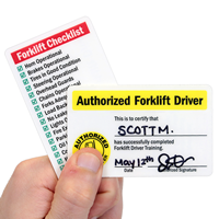 Forklift Checklist Wallet Card