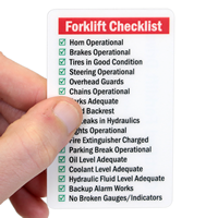Self Laminating 2-Sided Forklift Certification Wallet Card 