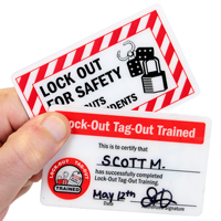 Lock-Out Tag-Out Trained, Wallet card