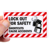 Lockout Tagout Trained Safety Wallet Cards