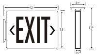 Spanish Exit Signs, Double-Faced Salida Standard