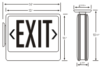LED Exit Signs, Battery Backup