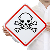 GHS Toxic Poison ISO Skull  Sign