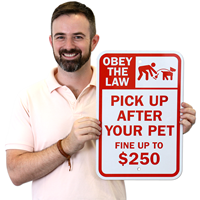 Pick Up After Your Pet Signs