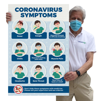 Symptoms Sidewalk Sign: Supervisor/Doctor Alert for Fever, Cough, Shortness of Breath