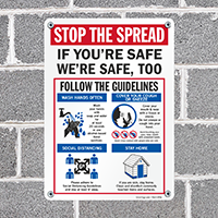 Help Stop the Spread Sign