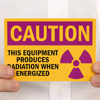 Caution Radiation Label