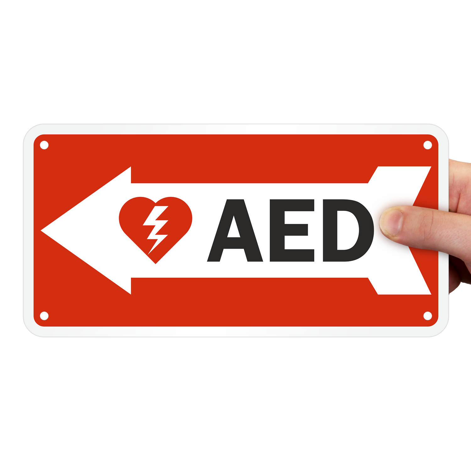 AED left arrow label