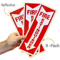 ReflectiveFire Extinguisher Safety Label
