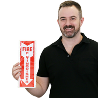 Reflective Fire Extinguisher Label
