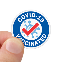 Vaccinated stickers