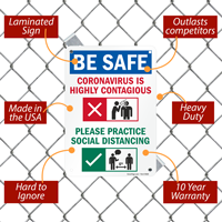 Practice Social Distancing Sign for Safety