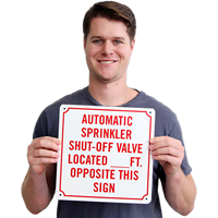 Automatic Sprinkler Shut Off Valve Signs