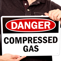 Danger Compressed Gas Signs