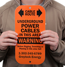 Custom Warning Cable Route, Call Before Digging Signs