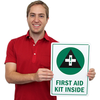 First Aid Kit Inside Signs