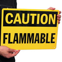 OSHA Caution Flammable Signs