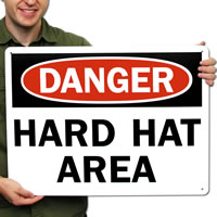 Danger Hard Hat Area Signs