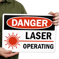 Danger Laser Operating Signs