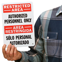 Restricted Authorized Personnel Personal Authorizados Signs
