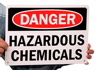 Danger Hazardous Chemicals Signs