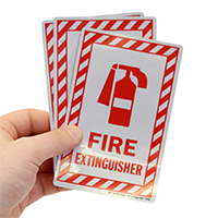 FiRe Extinguisher With Symbol Label