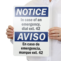 Bilingual OSHA Notice Sign