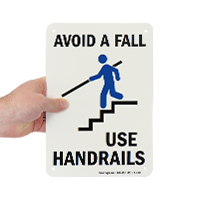Spanish Handrail Safety Sign