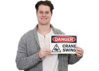 Crane Swing OSHA Danger Signs