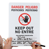 Safety Sign for Pesticide Zone